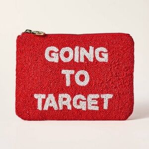 NWT Kate Spade Target Red Beaded Pouch